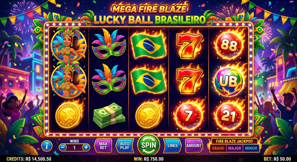Mega Fire Blaze Lucky Ball Brasileiro